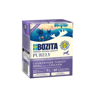 BOZITA Purely Paté Duoprotein Junior Chicken and Turkey - влажный корм для собак - 370 г