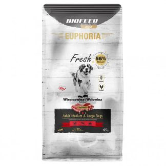 BIOFEED Euphoria Fresh Adult Medium & Large Pork & Beef - сухой корм для собак - 12 кг