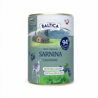 Влажный корм для собак BALTICA «Вкусы регионов»: оленина моно с черникой - 400 г