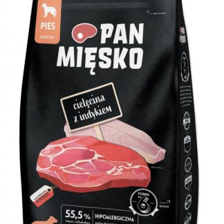 PAN MĘSKO Телятина с индейкой XL - сухой корм для собак - 9 кг