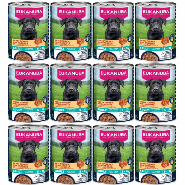 Влажный корм для собак EUKANUBA Life Care с индейкой и морковью - 12 x 400 г