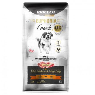 BIOFEED Euphoria Fresh Adult Medium & Large Pork with Goose - сухой корм для собак - 2 кг