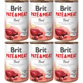BRIT Paté & Meat Beef - влажный корм для собак - 6 x 400 г