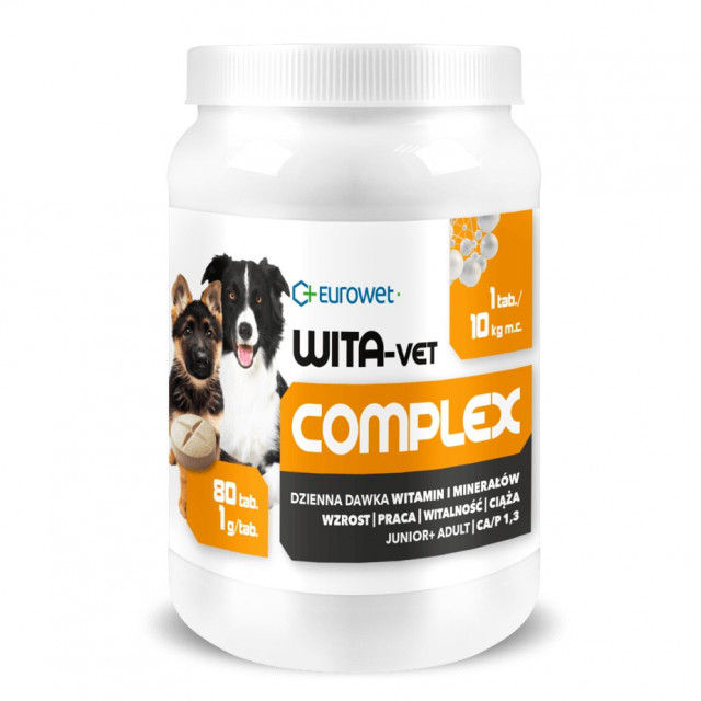 EUROWET Wita-Vet Complex - добавки для собак - 80 таблеток