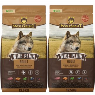WOLFSBLUT Wide Plain Horse Meat - сухой корм для собак - 2 x 12,5 кг