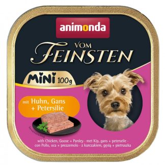 ANIMONDA Vom Feinsten Adult Mini Chicken, Goose and Parsley - влажный корм для собак - 100 г