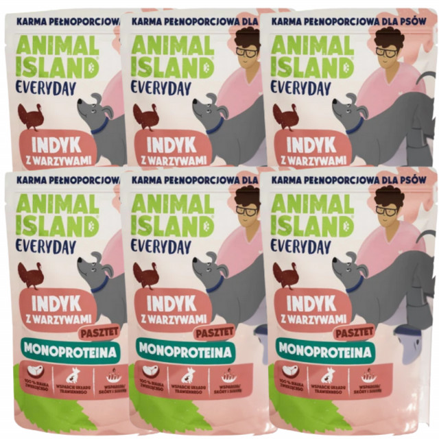 Влажный корм для собак ANIMAL ISLAND Everyday Monoprotein Turkey - 6 x 300 г
