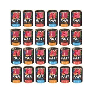 DOLINA NOTECI Rafi, смесь из 3 вкусов - влажный корм для собак - 24 x 400 г