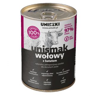 UNISZKI UNIsmak говядина со сладким картофелем - влажный корм для собак - 400 г