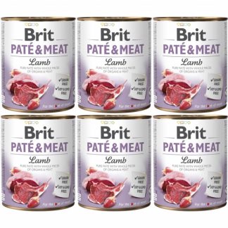 BRIT Paté & Meat Lamb - влажный корм для собак - 6 x 800 г