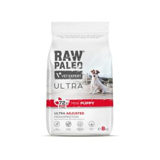 VETEXPERT Raw Paleo Ultra Mini Puppy Mono Beef - сухой корм для щенков мелких пород - 8 кг