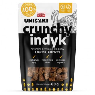 UNISZKI Хрустящее лакомство для собак в форме индейки с шалфеем и крапивой - 80 г
