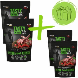 Влажный корм для собак BIOFEED Tasty Dogs Life Lamb - 2 упаковки по 500 г + 2 упаковки по 500 г БЕСПЛАТНО