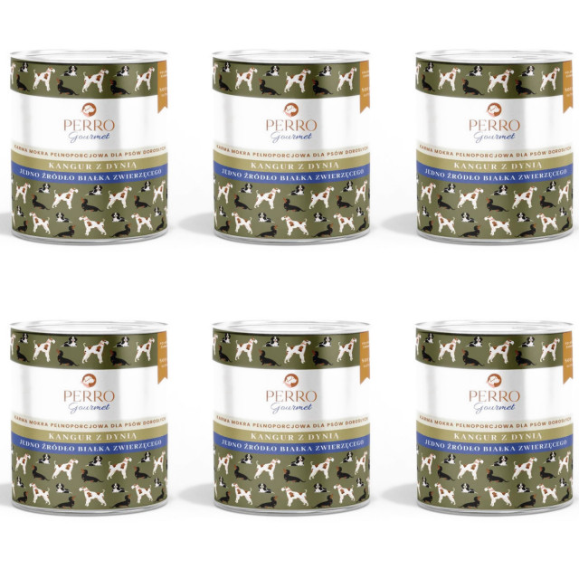PERRO Gourmet Кенгуру с тыквой - влажный корм для собак - 6 x 800 г