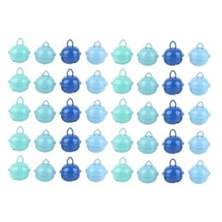 40 штук синих декоративных колпаков ручной работы «Колокольчики Jingle Bell» для украшения кулонов, аксессуаров для мультсериалов, дверных замков, рождественского декора (0,9 штуки).