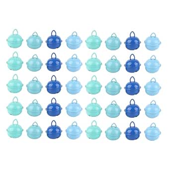 40 штук синих декоративных колпаков ручной работы «Колокольчики Jingle Bell» для украшения кулонов, аксессуаров для мультсериалов, дверных замков, рождественского декора (0,9 штуки).