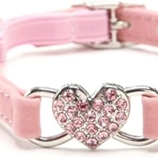 Колье для чата Réglable Ceinture Elastique Souple с декором Coeur et Clochette 5 Col