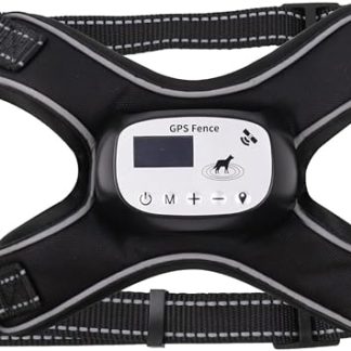 Система закрытия для Chien sans Fil GPS, Gilet électrique Rechargeable Intelligent и Réglable с 3 режимами движения, Bande Réfléchissante pour L'extérieur, Grands