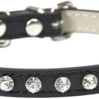 Ожерелье из чата со стразами, Petit Chien Cuir для чиотов Échappée de Collier pour Chat(Color3,XS(old))