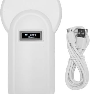 TOPINCN Lecteur de Micropuces pour Animaux de Compagnie, Lecteur Portable Rechargeable 134,2 кГц со светодиодным цифровым индикатором для детей, чатов, Chevaux и других животных,