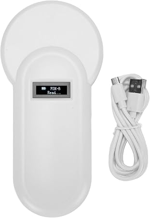 TOPINCN Lecteur de Micropuces pour Animaux de Compagnie, Lecteur Portable Rechargeable 134,2 кГц со светодиодным цифровым индикатором для детей, чатов, Chevaux и других животных,