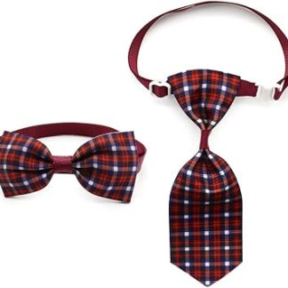 Cravate pour petit Animal de Compagnie - Collier réglable pourchats - Nœud papillon - Pour les vacances, les Festivals