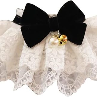 Generic Bavoirs en Dentelle pour Animaux de Compagnie, Элегантное колье с декоративным декором, écharpe Douce pour Chien, Chat, Princesse, Anti-déchirure pour un Usage Quotidien, Photos, (M)
