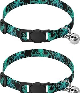 Лот из 2 регулируемых колье для маленького подбородка Bleu Vert Octopuses. Длинные регулируемые ожерелья от 26,9 см до 43,4 см.