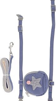 Harnais de Gilet pour Chat Pentagramme étoile de mer Harnais de Chat регулируемый Anti-Evasion с Sac pour Petits Chats (S (Удобно для 1,5–3,5 кг / 3,3–7,7 фунтов))