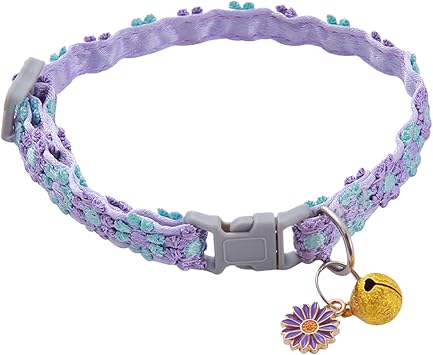 Collier Chat Avec Clochette Аксессуары Мода Charme Sécurité Taille S-M | Colliers Chatons Ajustables Sécurisés Pour Chats, Chiens, Chiots, Animaux De
