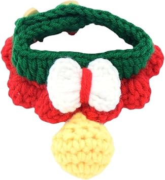 2 колье для компании, écharpe tricotée au Crochet, bavoir mignon для детей и чатов, аксессуары Фото, vêtements Échappée de collier pourchat (Цвет3, L 35CM)