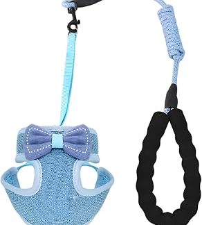 Harnais et laisserespirants для чата, Harnais de gilet для чата с nœud papillon