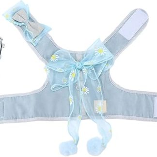 Комплект из шлейки и поводка для кошки, дышащий сетчатый жилет Fairy Bowknot для прогулок на свежем воздухе (размер L)