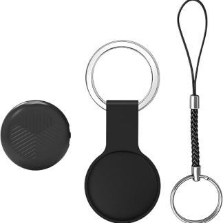 Jectse Localisateur d'articles Portable for Luggages, Clés, Portefeuille, Animal de Compagnie, Tracker Fin avec Lanière et Housse de Protection, Localisateur Anti-perte, Dispositif de Localization