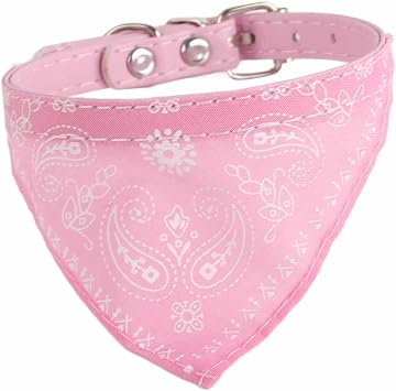 Колье для Chatons et Chiots Bandana Bavoir Réglable Style Ethnique for Chatons et Chiots Rose S