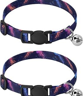 Лот из 2 колье Pour Chat с Clochette — Motif Méduse Colorée — от 26 до 43 см