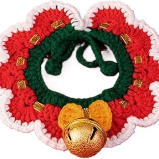 Ожерелье Noël pour Chat Accessoires De Костюм De Fête Pour Chaton Et | Collier Tricoté Pour Animaux Pour Réunion Familiale, Фотосессия, Праздник, Роль, Спектакль