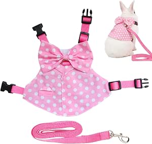 Harnais Anti-Evasion для Lapin Tenue регулируемый для животных | Vêtements anti-évasion pour laisse et nœud design Pour Petits Animaux de Compagnie, Furet Domestique, , Écureuil,
