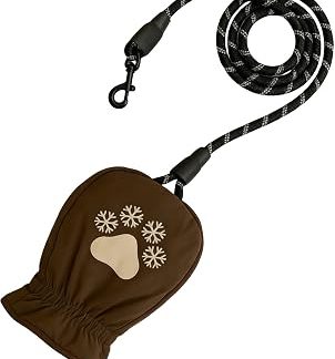 Laisse pour Chien Corde De Conduite Pour Animal De Compagnie Avec Gants | Corde de Marche pour Chien en Temps Froid Pour Course Randonnée Extérieur Trajets Urbains Quotidiens et Hiver