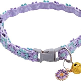 Collier Chat Anti-Etranglement Petit Moyen Grand Pendentif Floral Sécurité | Collier À Ouverture Rapide Avec Boucle De Sécurité Аксессуары Чаты Pendentif Grelot Charme Sécurité Aventure Mod