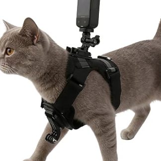 Чат по борьбе с уклонением от уплаты налогов Harnais Léger et Réglable Fournitures pour Animaux | Harnais pour Chat de Taille Moyenne pour Caméra d'Action Pour toutes les Races для кемпинговой внутренней и внешней фотосъемки