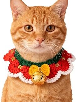Колье De Noël Pour Chien Аксессуары De Костюм De Fête Pour Chaton Et | Cache-Cou De Noël Pour Animal De Compagnie Pour Rassemblement Семейный сеанс Photo De Rôle Performance Déguisement