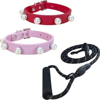 Лот из 3 ожерелья и laisses pour chiens et беседы с laisse douce