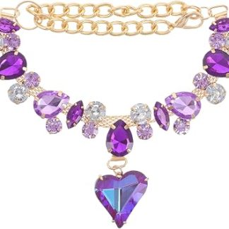 Ожерелье для Animaux de Cœur Réglable с кристаллом Pet для Chiens et Chats Petits Elegant Collier для Chiots et Accessoire Mode Profond