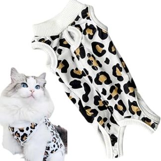 Combinaison Pour Chatte Après Stérilisation Vêtement Anti-Léchage Pour | Tenue Respirante Alternative Au Collier Pour Chat Pour Soin Stérilisation Plaie Abdominale Chat Et Petit Chie