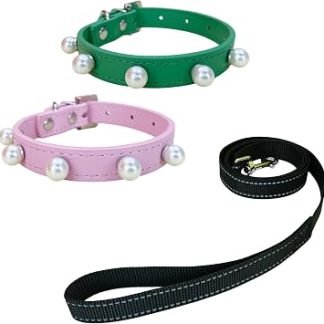 Лот из 3 ожерелья et laisse pour chien avec laisse refléchissante pour petits chiens