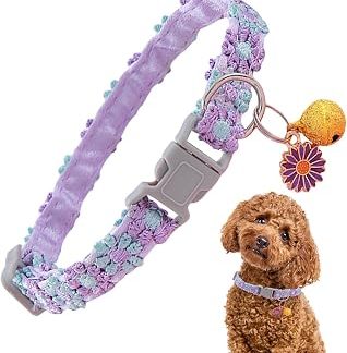 Колье Avec Grelot Petit Moyen Grand Pendentif Charme Sûr | Collier Boucle Sécurité Pour Chats, Chiens, Chiots, Animaux De