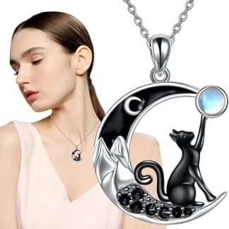 Бижутерия из чата Moonstone, колье из чата Chaîne réglable Lune и очарование | Подвеска-цепочка для шатона для юбилеев, каникул, выпускных