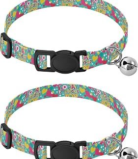 Набор из 2 ожерелья Colorful Joy doux pourchat с Clochette Bleu Sarcelle