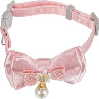 Ожерелье для Petit Animal Réglable Rose с украшением Nœud et Pendentif Perle Съемные ожерелья для женщин и хиотов Аксессуары для праздников и повседневного использования Quotidien